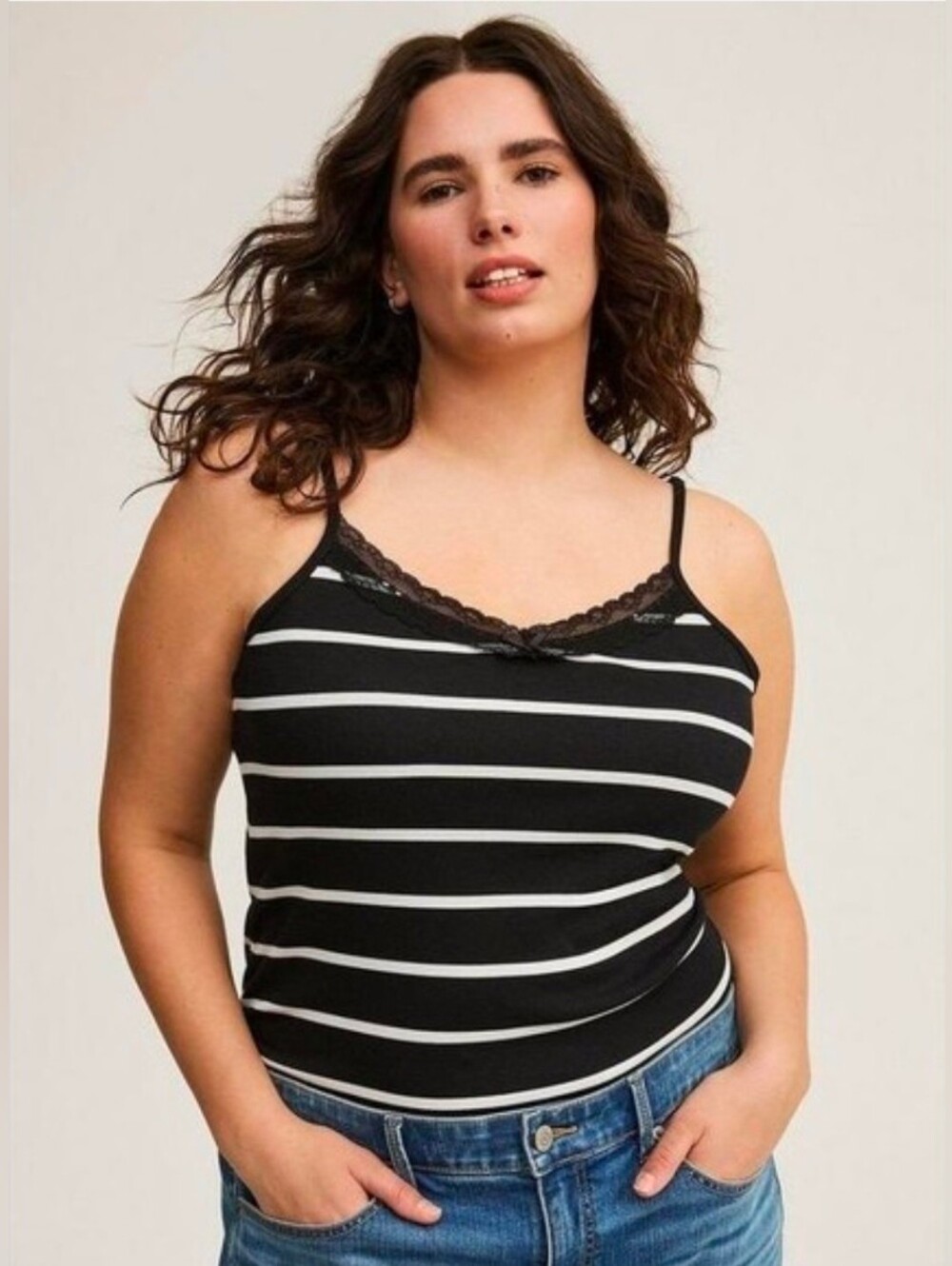 Torrid black/white Striped Cami